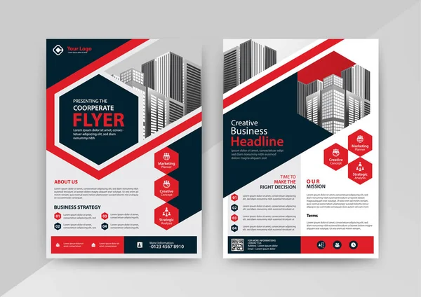 Business Abstract Vector Template Voor Brochure Jaarverslag Magazine Affiche Corporate — Stockvector