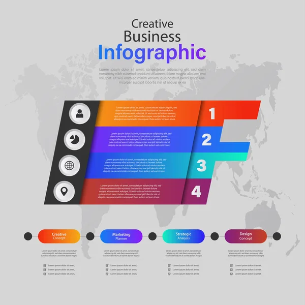 Buchstabe Business Infografik Vorlage Perfekt Für Ihre Präsentation Vektorillustrator — Stockvektor