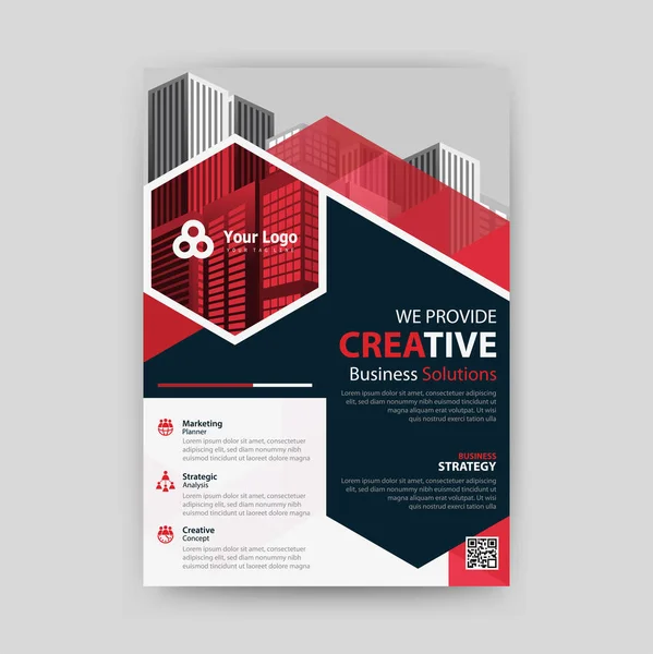 Geschäftsgeometrische Vektorvorlage Für Flyer Jahresbericht Poster Unternehmenspräsentation Portfolio Infografik Mit — Stockvektor