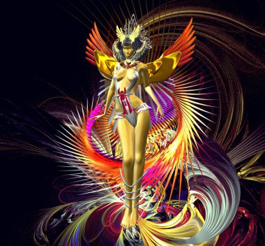 Gelecekçi fantezi imajı. Rüyaların perisi..