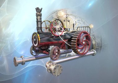 Geleceğin steampunk nakliyesi. Steamcar veya traktör