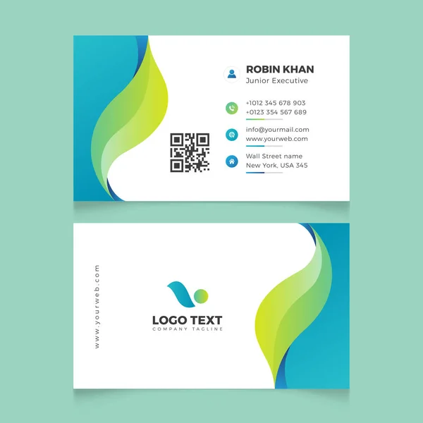Modern Creative Clean Business Card Template Simple Beautiful Creative Business — Διανυσματικό Αρχείο