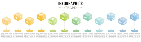 12 aylık, opsiyon, işlem, adım, renkli 3D küp, kare, dikdörtgen, satılık, planlayıcı slayt, minimal modern biçim, 1 yıl