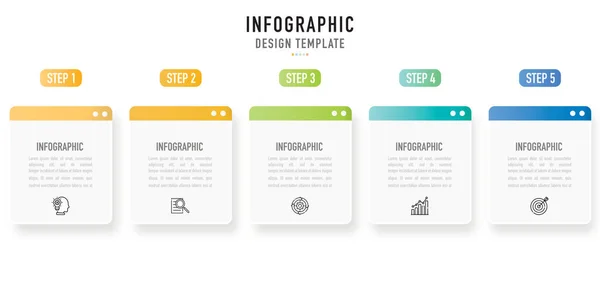 5 adım, süreç, seçenek, renkli etiket, dikdörtgen bilgi şablonu, web, internet, not, satış slaytı, web sitesi, afiş, broşür, minimal biçim