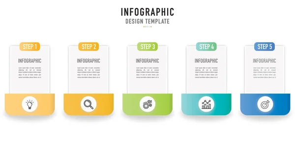 5 adım, süreç, seçenek, renkli simgeler, dikdörtgen, kare, düğme, etiket, daire, dairesel, satılık etiket, İnternet, web sitesi, web notları,