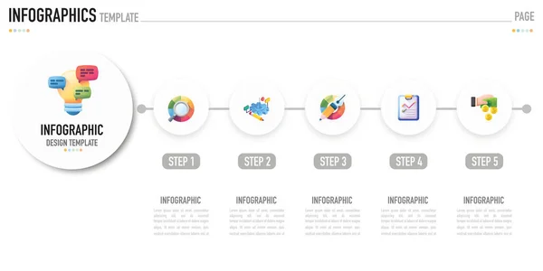 5 adım, süreç, seçenek, renkli üç boyutlu simgeler, daire, düğme, ince çizgi, ok, kağıt origami, satılık slayt, akış şeması, başarı, minimal biçim