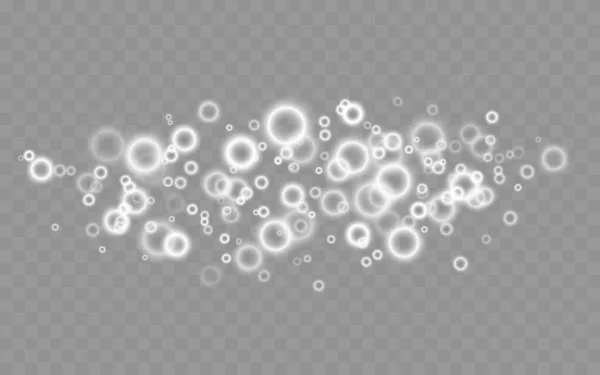 Λαμπερό Ελαφρύ Λευκό Στροβιλισμό Κύκλος Φόντο Από Αστραφτερή Σκόνη Προβολείς — Διανυσματικό Αρχείο