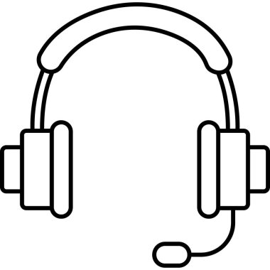 Kulaklık Hattı Simgesi Minimum Ses ve Ses Donanım Vektörü Sembolü