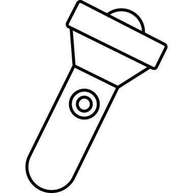 El feneri Çizgisi Simgesi Asgari Aydınlatma ve Taşınabilir Işık Vektörü Sembolü