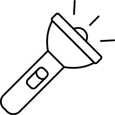 Meşale Hattı Simgesi Minimum Ateş ve Işık Vektörü Sembolü