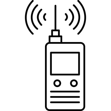 Kablosuz Radyo Hattı Simgesi Minimum İletişim ve Ses Vektörü Sembolü