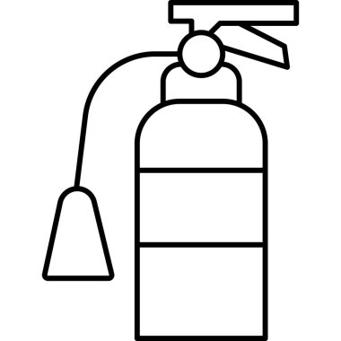 Silindir Hattı Simgesi Asgari Yangın Güvenliği ve Ekipman Vektörü Sembolünü Ateşle
