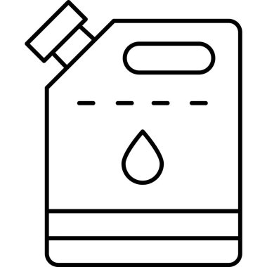Yağ Kutusu Simgesi Sıvı Depolama ve Endüstriyel Vektör Sembolü