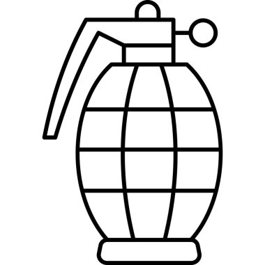 El bombası Hattı Simgesi Minimum Patlayıcı Silah Vektörü Sembolü