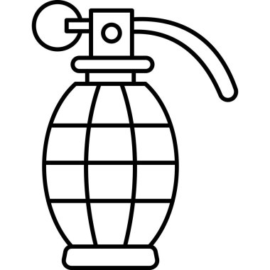 El bombası Hattı Simgesi Minimum Patlayıcı ve Askeri Vektör Sembolü