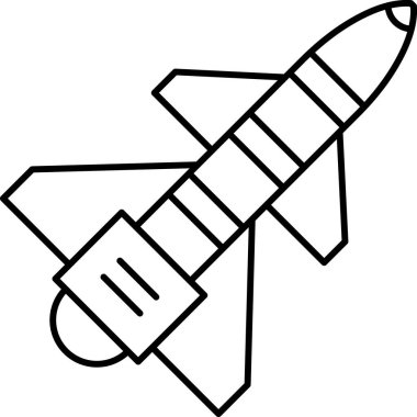 Füze Hattı Simgesi Asgari Askeri Silah Vektör Sembolü