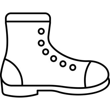 Ordu Çizme Simgesi Asgari Askeri Ayakkabı Vektörü Sembolü