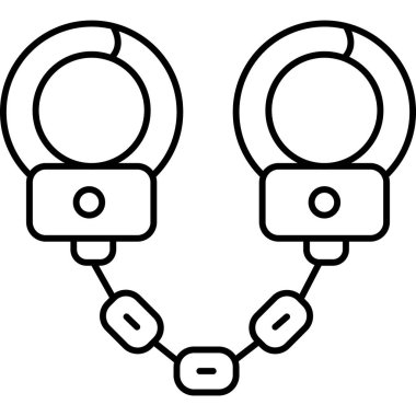 Kelepçe Çizgisi Simgesi Asgari Kanun Uygulaması ve Kısıtlama Vektörü Sembolü