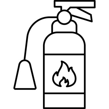 Yangın söndürme hattı Simgesi Minimum Güvenlik ve Acil Durum Vektör Sembolü