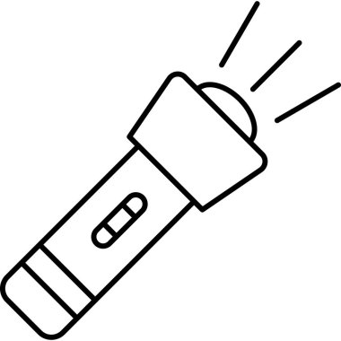 Meşale Hattı Simgesi Minimum Ateş ve Işık Vektörü Sembolü