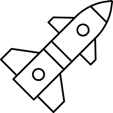 Füze Hattı Simgesi Asgari Askeri Silah Vektör Sembolü