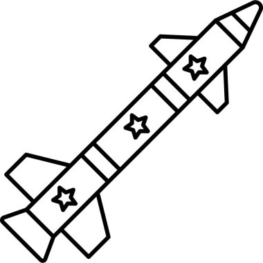 Füze Hattı Simgesi Asgari Askeri Silah Vektör Sembolü