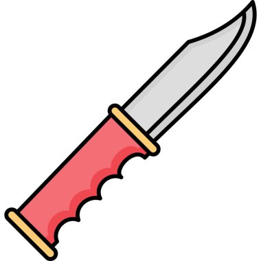 Bıçak Simgesi Tam Biçim Kesme Aracı ve Savaş Sembolü