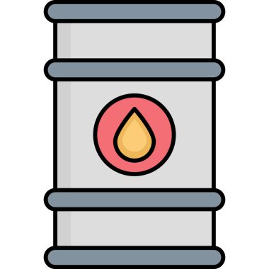 Petrol Davul Simgesi Yakıt Depolama ve Sanayi Sembolü