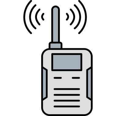 Doldurma Biçimi İletişim ve Teknoloji Sembolünde Kablosuz Telefon Simgesi