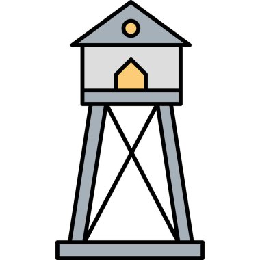 Doldurma Biçimi İzleme ve Güvenlik Sembolü Kulesi Simgesini İzle