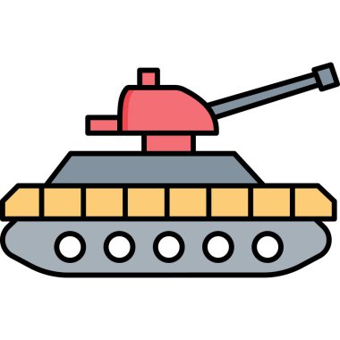 Ordu Tank Simgesi Tam Biçim Askeri Araç ve Savaş Sembolü
