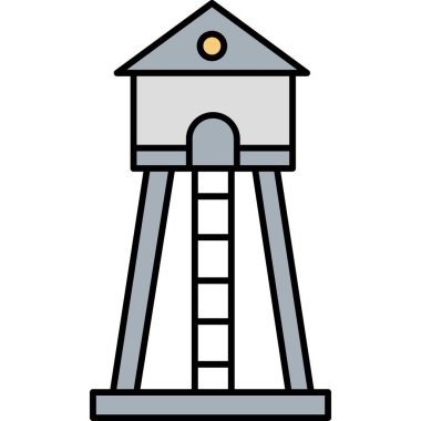 Doldurma Biçimi İzleme ve Güvenlik Sembolü Kulesi Simgesini İzle