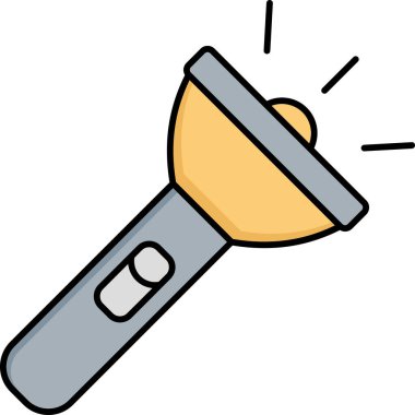 Doldurma Biçimi Işık ve Acil Durum Sembolündeki Meşale Simgesi