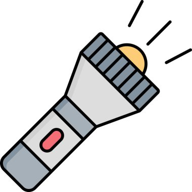 Doldurma Biçimi Işık ve Acil Durum Sembolündeki Meşale Simgesi