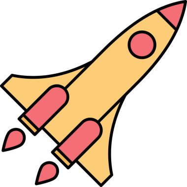 Füze Simgesi Tam Biçim Askeri Silah ve Saldırı Sembolü