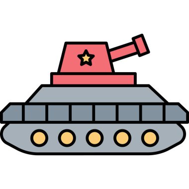 Ordu Tank Simgesi Tam Biçim Askeri Araç ve Savaş Sembolü