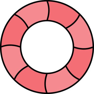 Yaşam Tüpü Simgesi Tam Biçim Güvenlik ve Kurtarma Sembolü