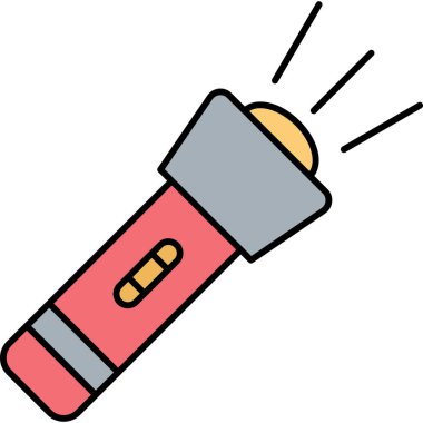 Doldurma Biçimli El feneri Simgesi Taşınabilir Işık ve Acil Durum Aracı