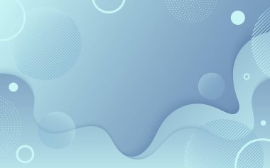 Pastel mavisi renkte yumuşak arkaplan. Sıvı dinamik şekiller soyut bileşimi oluşturur. Poster, şablon, el ilanı, arkaplan, duvar kağıdı, kart vs. için akışkan modern şablon. Çekim vektörü 10 eps.
