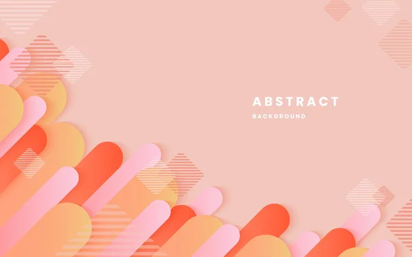 Minimal Abstraktes Rosa Und Orangefarbenes Modernes Elegantes Design Hintergrund Minimaler — Stockvektor