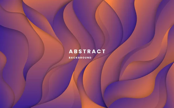 Flüssige Dynamik Formt Abstrakte Kompositionen Violette Farbe Und Orange Farbe — Stockvektor
