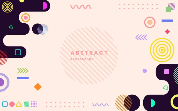 Красочные Абстрактные Геометрические Фигуры Фона Элемента Дизайна Красочный Неогеометрический Плакат — стоковый вектор
