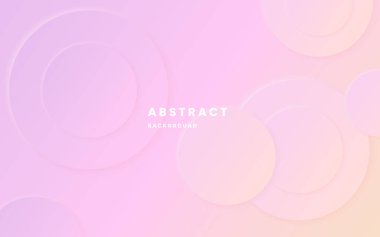 Modern soyut arkaplan zarif daire şekli tasarımı. Pembe gradyan arka plan. Daire şeklinde ve gölge şeklinde. Resim vektörü 10 eps.