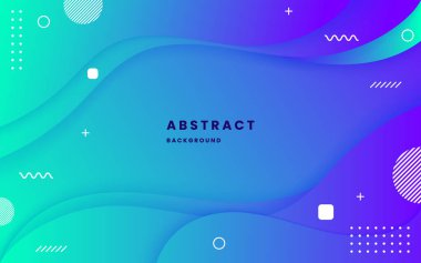 Gradyan renk ile soyut şablon afişi. Açık mavi eğimli sıvı şekilli tasarım. parlak renk arkaplanı. Görüntü vektörü 10 eps.