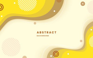 Gradyan sarı renkli renkli renkli pankart. Sıvı şekilli, kahve ve sarı renkli tasarım. Görüntü vektörü 10 eps.