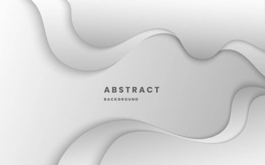 Soyut beyaz ve gri arka plan. Gradyan şekiller bileşimi. Modern zarif tasarım arka planı. Görüntü vektörü 10 eps.