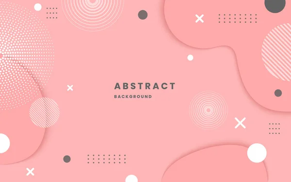 Latar Belakang Abstrak Pink Bentuk Dinamis Cair Komposisi Abstrak Abstrak - Stok Vektor