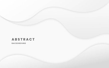Soyut arka plan beyaz ve açık gri dalga modern lüks dokusu temiz vektör ince arka plan. Resim vektörü 10 eps.