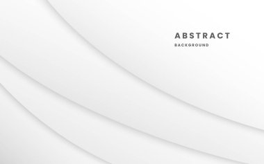 Soyut arka plan beyaz ve açık gri dalga modern lüks dokusu temiz vektör ince arka plan. Resim vektörü 10 eps.