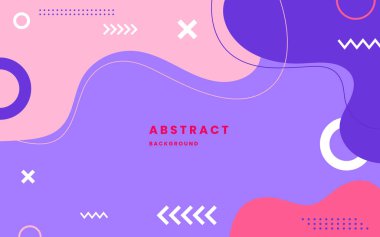 Soyut renkli modern zarif tasarım arka planı. Renkli dalga arkaplanı. Akışkan şekiller bileşimi. Modern soyut geometrik şekil. Memphis tarzı bir geçmişi var. Görüntü vektörü 10 eps.
